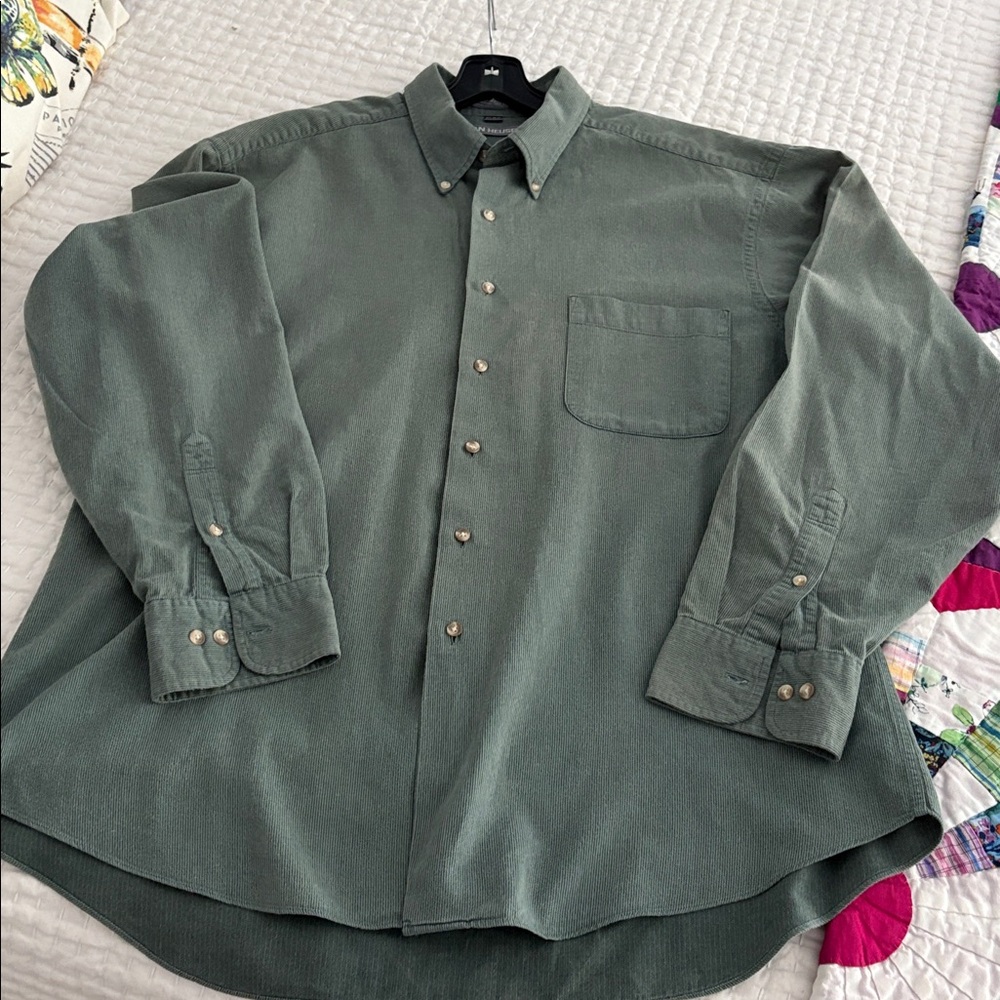 Van Heusen sage green corduroy shirt